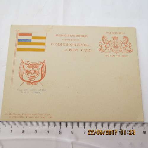 Interesting Boer War Commemorative post card, Anglo-Boer War 1899-1900-01,.....as per photo