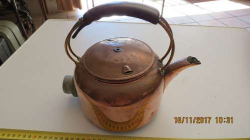 antique copper electrical kettle, G.E.C.,  as per photo