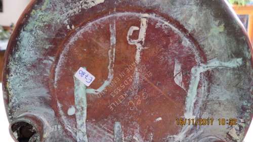 antique copper electrical kettle, G.E.C.,  as per photo