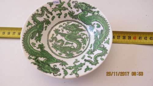 Chinese bowl, 14.5cm diameter, hairline crack, Coal port, England, as per photo