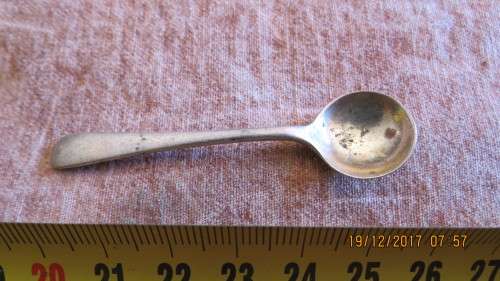 Hallmark Silver salt spoon, as per photo