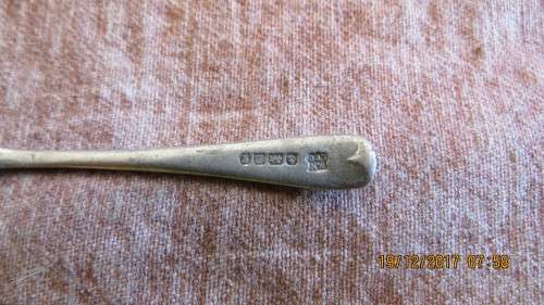 Hallmark Silver salt spoon, as per photo