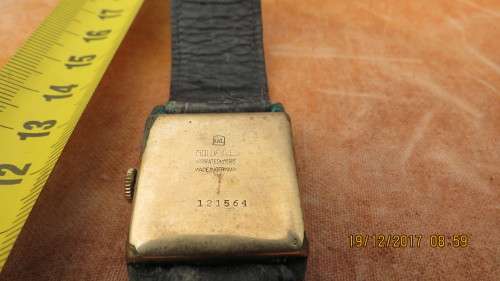 Gents Buren Gold plated wrist watch needs attention as per photo