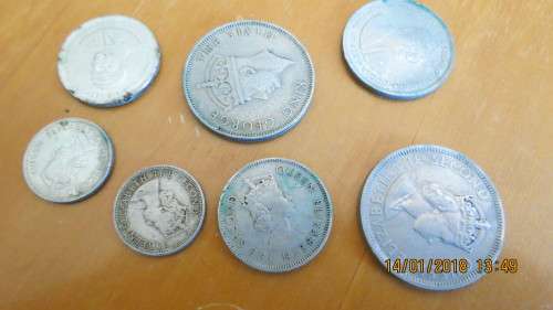 7 Mauritius coins, as per photo