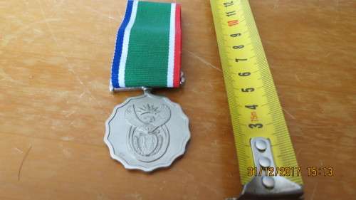 SADF Long Service Medal number 14197 to Dlamini, as per photo