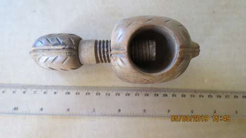 very unusual wooden screw in nut cracker, as per photo