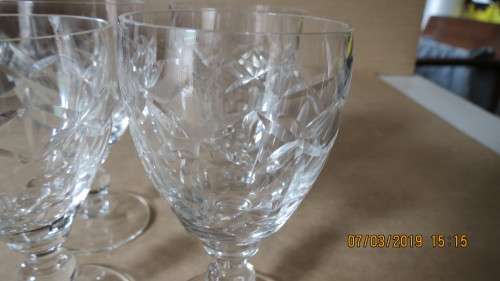 set of 4 cherry glasses, 10cm high, as per photo