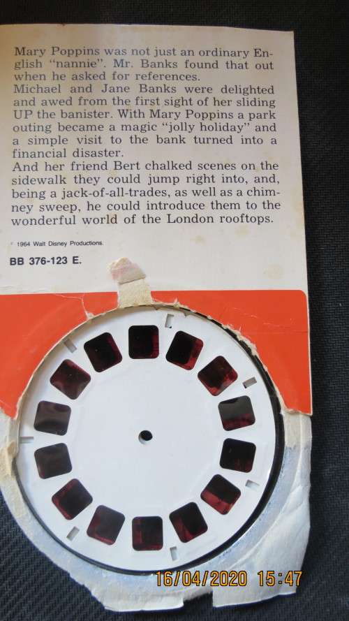 Mary Poppins view master set of slides, as per photo