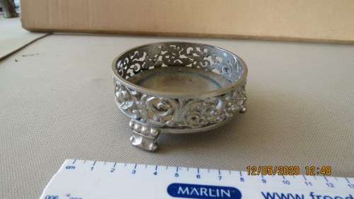 wine holder, silver plated, as per photo