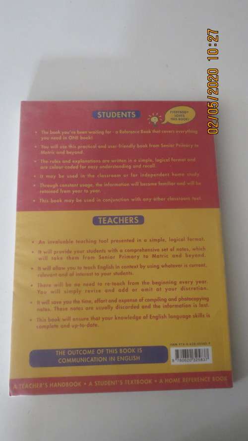 English handbook and study guide by Beryl Lutrin and Marcelle Pincus, in good condition,as per photo