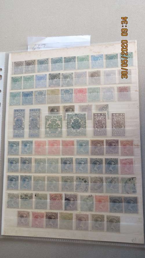 collection of Spanish Colonies, Pre 1900, mostly Cuba, as per photo