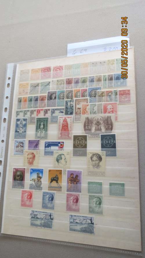 collection of stamps from Luxembourg, as per photo
