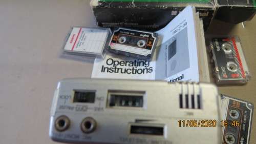 National Micro cassette recorder, RN-Z109  2 speed in box with spare tapes, as per photo