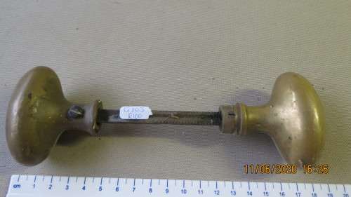 Antique brass door handles, as per photo