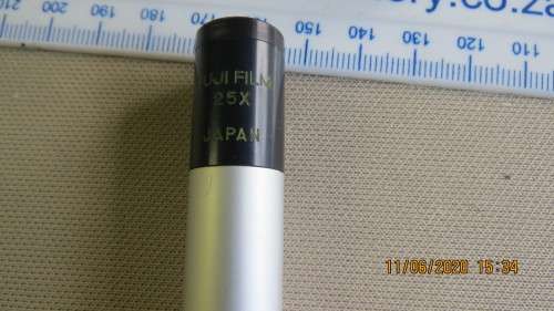hand held microscope, Fuji Film 25 times, as per photo