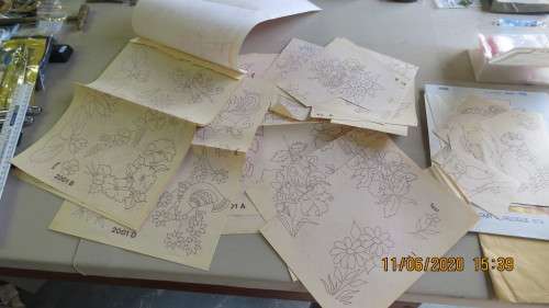 Hobbytex fine line decorator embroidery stencils, as per photo