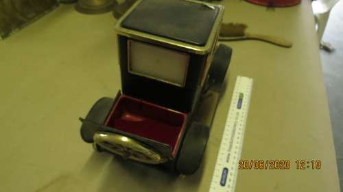 vintage car jewellery box in the shape of a 1915 Ford car with music box in it,......,as per photo