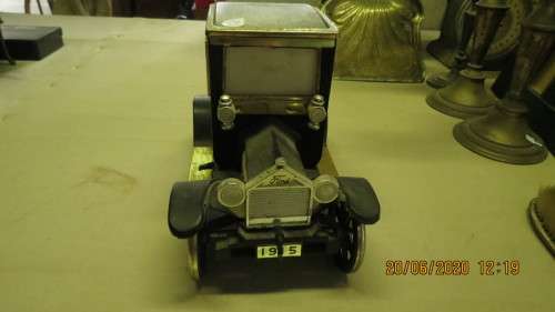 vintage car jewellery box in the shape of a 1915 Ford car with music box in it,......,as per photo