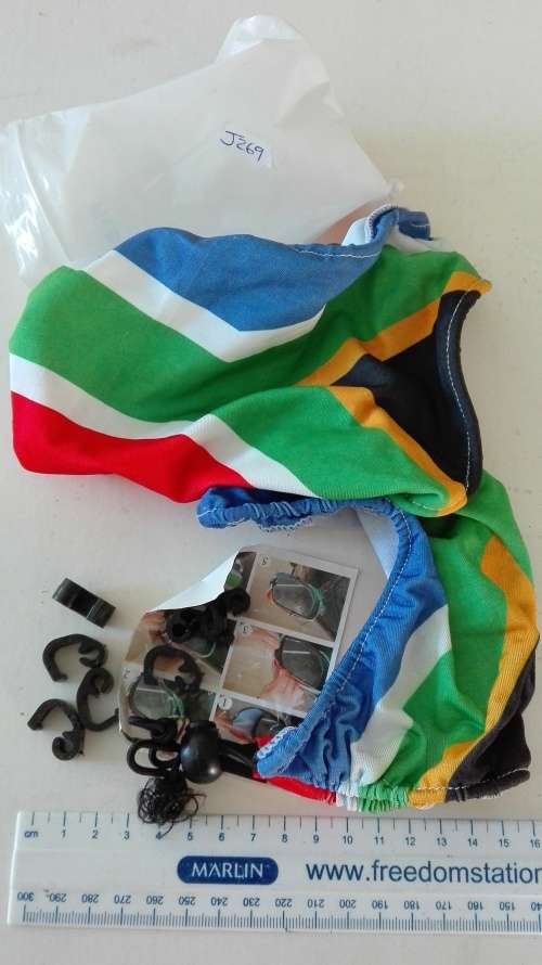 pair of South African flag cover for car mirrors, as per photo