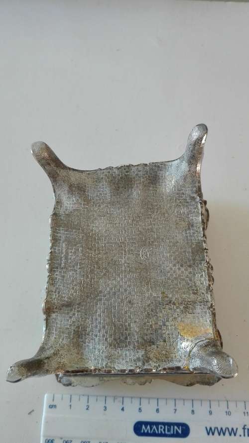 very attractive silver plated on pewter jewellery box,.........,as per photos