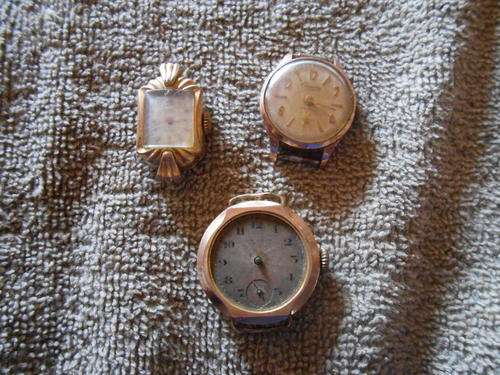3 ladies watches, not working, sold as is, as per photo