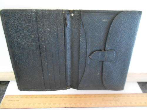 Men's leather wallet, antique, as per photo