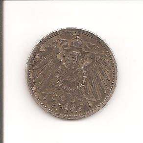 Germany, 1 Mark, 1909A, VF Plus, as per scan