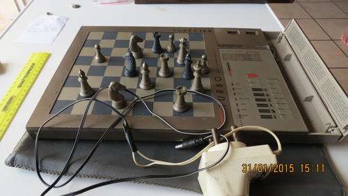 chess set, Turbo 16K, in grey carry pouch, as per photo