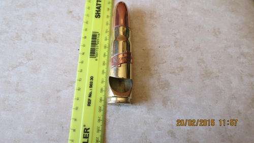 brass bullet made into bottle opener, Rhodesia, as per photo