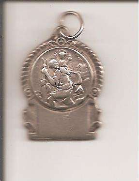 Silver st Christopher, 9,9grams, as per scan