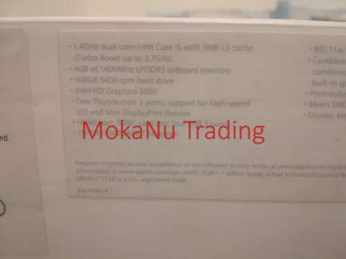 Apple Mac Mini - i5 1.4Ghz, 4GB RAM, 500GB HDD