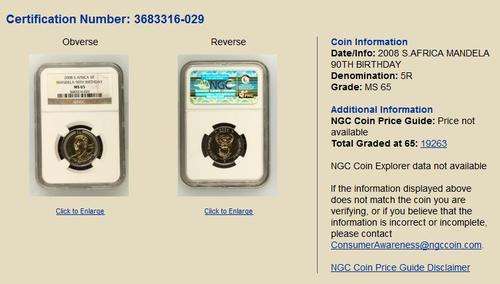 2008 MANDELA 90th BIRTHDAY - MS65