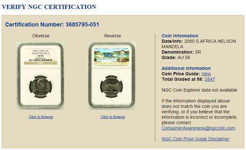 2000 MANDELA SMILEY - AU58