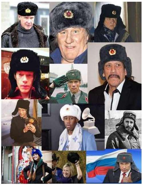 Russian Cossack Fur Hat Ushanka (Military / KGB style)