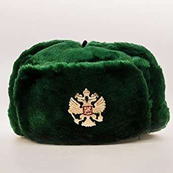 Russian Cossack Fur Hat Ushanka (Military / KGB style)