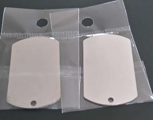 ENGRAVABLE STAINLESS STEEL MILITARY DOG TAGS