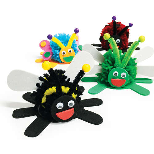Jumboo Toys DIY 3D Pom Pom Bugs Kids Craft Project Kit