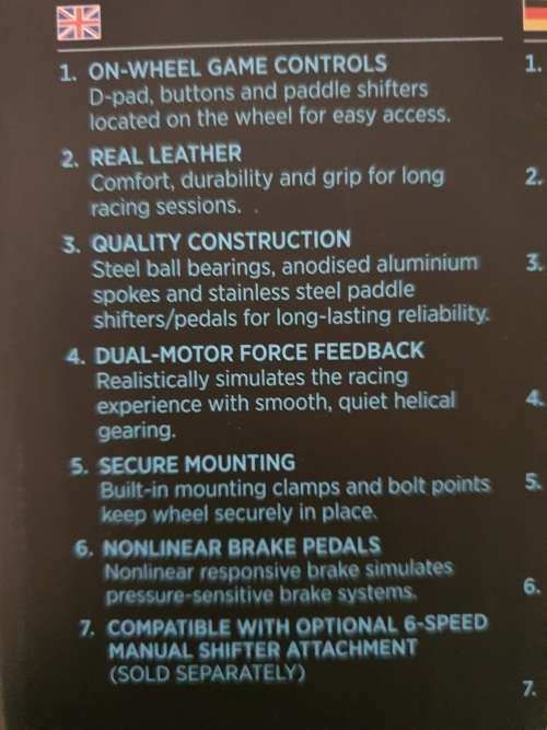 Xbox 1 Logitech Driving Wheel