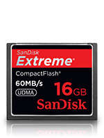 SanDisk Extreme 16GB CF 60MB/s Memory Card