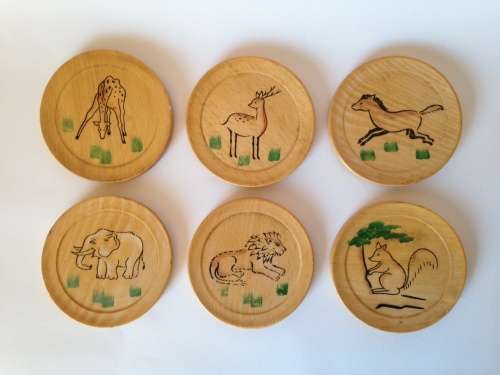 Set of 6 Vintage Coasters