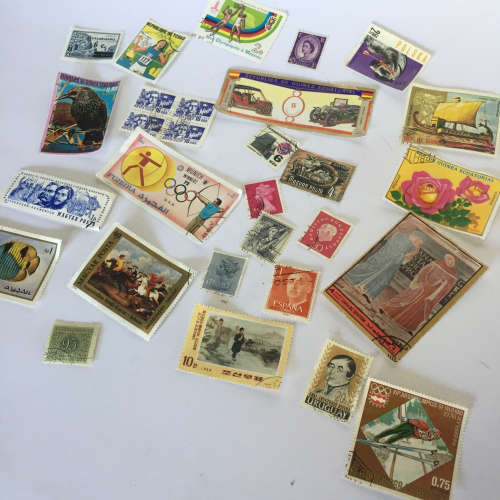 Hundreds Of Unsorted Stamps