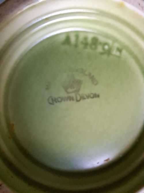 Crown Devon Green Speckled Vase/Urn