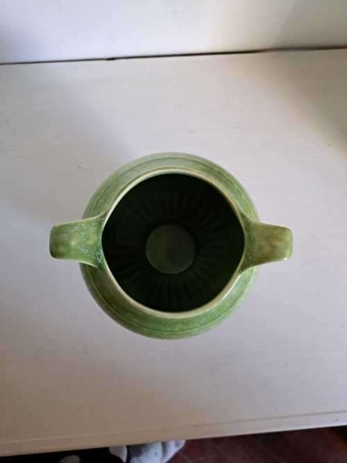 Crown Devon Green Speckled Vase/Urn