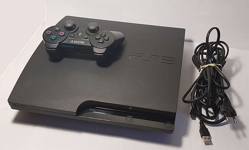 Sony Playstation 3 Slim 160GB Console PS3 System + 1 Controller + 8 Games - In Good Condition