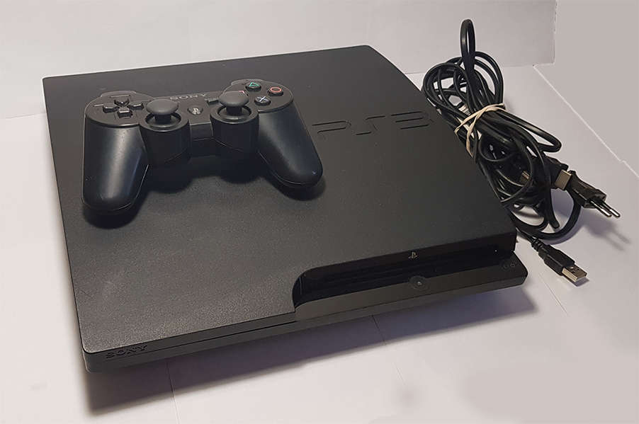 Sony Playstation 3 Slim 160GB Console PS3 System + 1 Controller + 8 Games - In Good Condition