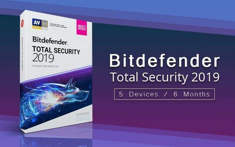 (Digital keycode) Bitdefender Total Security 2019 - 5 Devices 6 Months Bitdefender Key GLOBAL