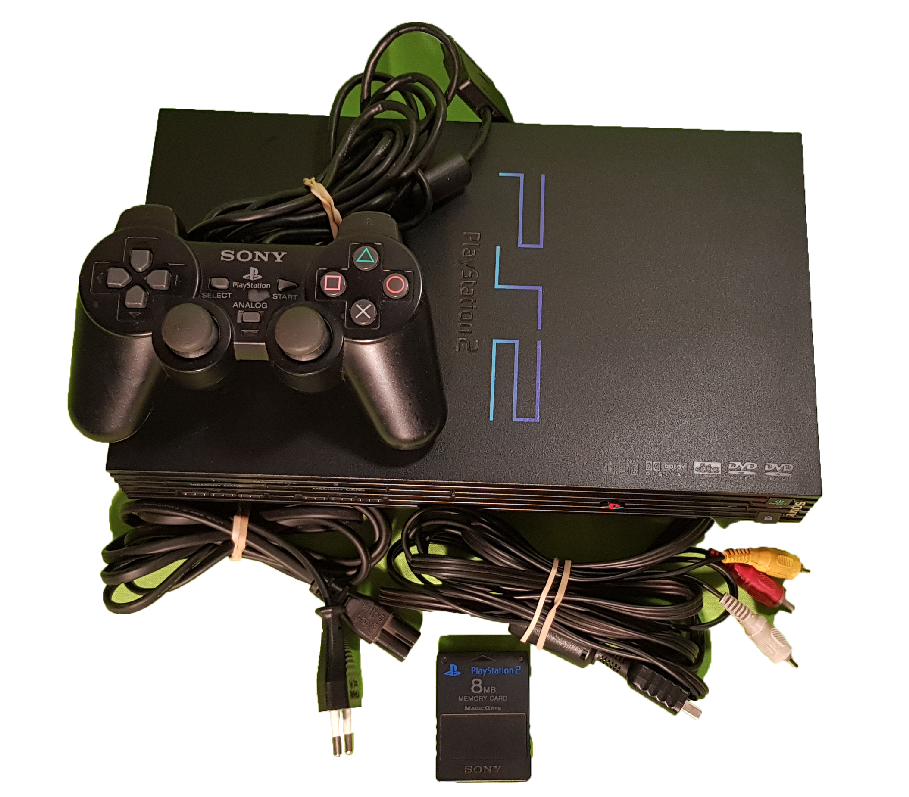 Original Sony Playstation 2 + 10 Games + 1 Controller's + 8MB card -In VeryGood Condition