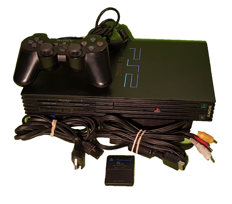 Original Sony Playstation 2 + 10 Games + 1 Controller's + 8MB card -In VeryGood Condition