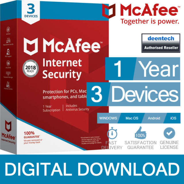 (Digital keycode) McAfee AntiVirus Plus 3 Devices 1 Year Key GLOBAL