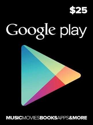 (24/7 Digital key Delivery) $25 Google Play Gift Card NORTH AMERICA Key Code